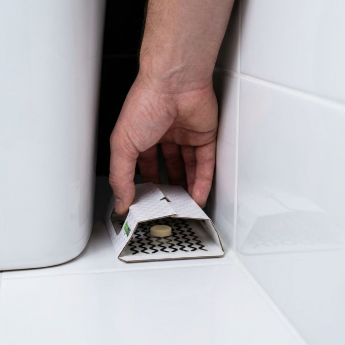 Cockroach trap in bathroom