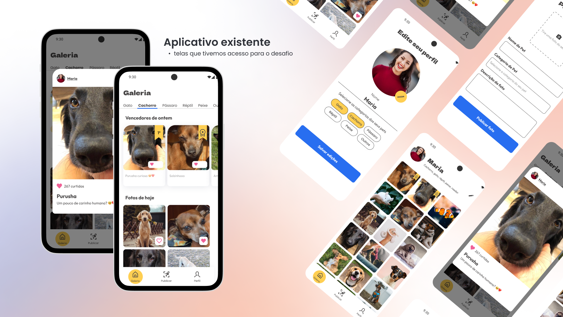 mockup do aplicativo original