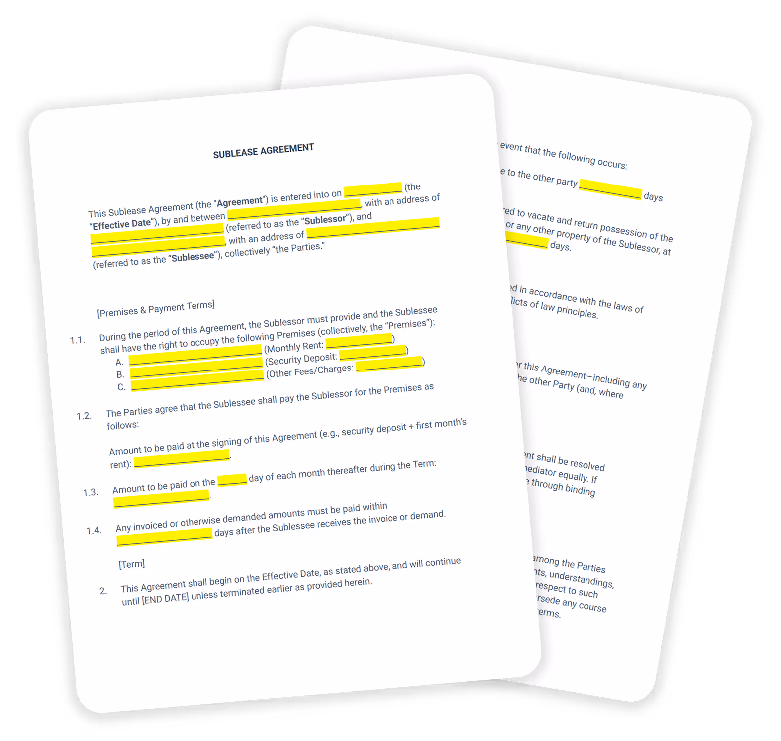 Residential Lease agreement free contract template online