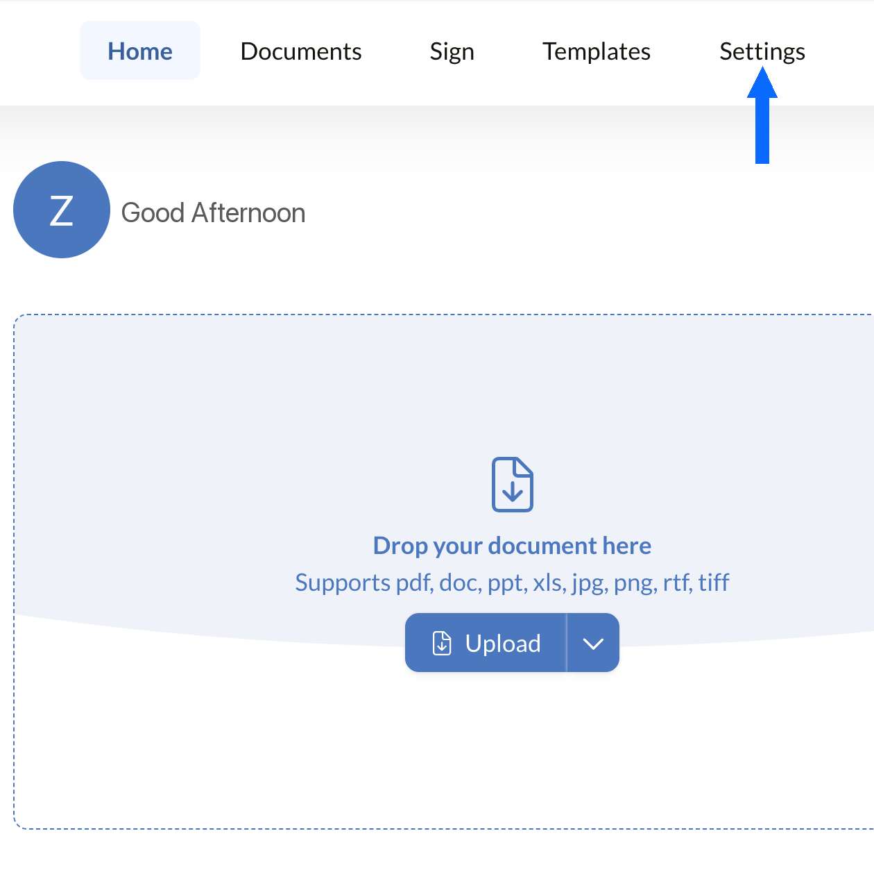 Sign.Plus Settings dashboard for PHIPA setup
