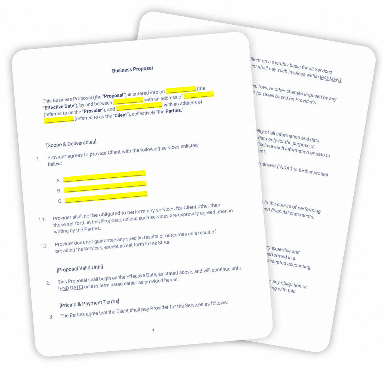 Business proposal template download for free