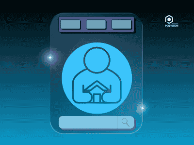 polygon research logo with image of person holding a house