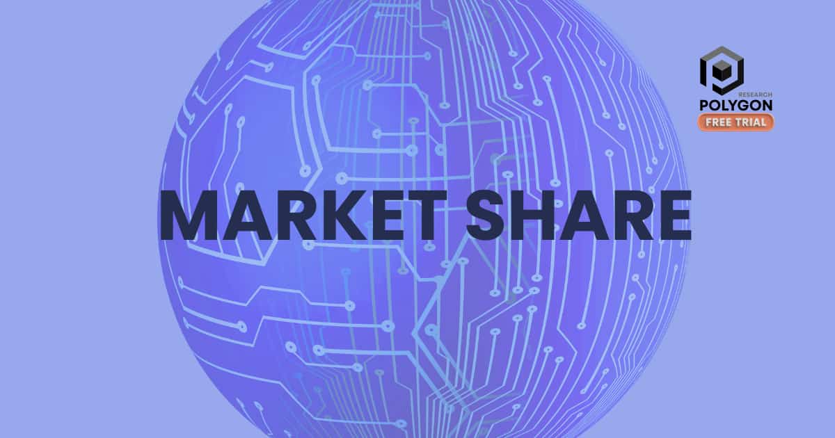 Market share and polygon research logo.