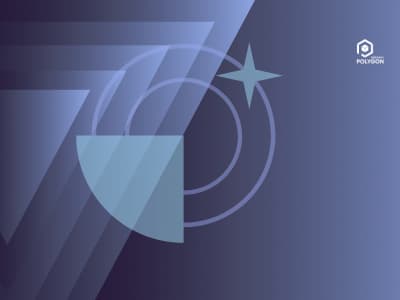 Polygon Research logo on purple background with star