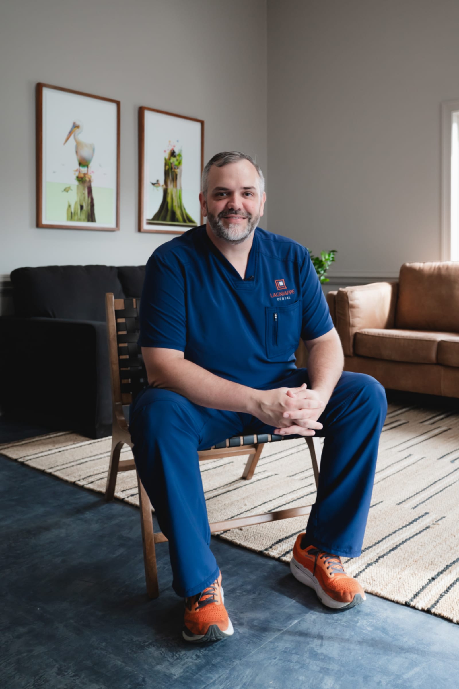 Dentist smiling in professional portrait at Lagniappe Dental office