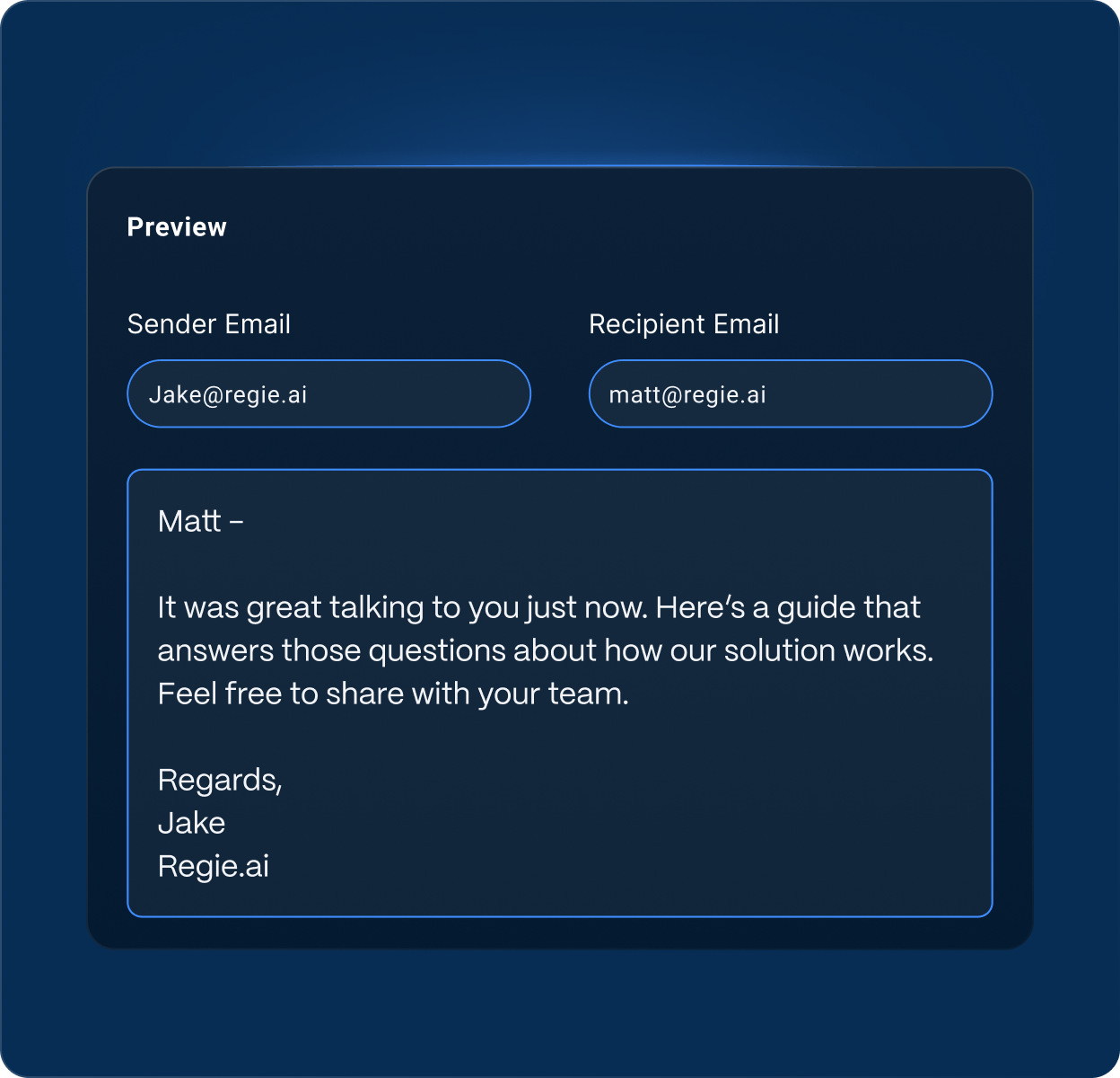 Email preview