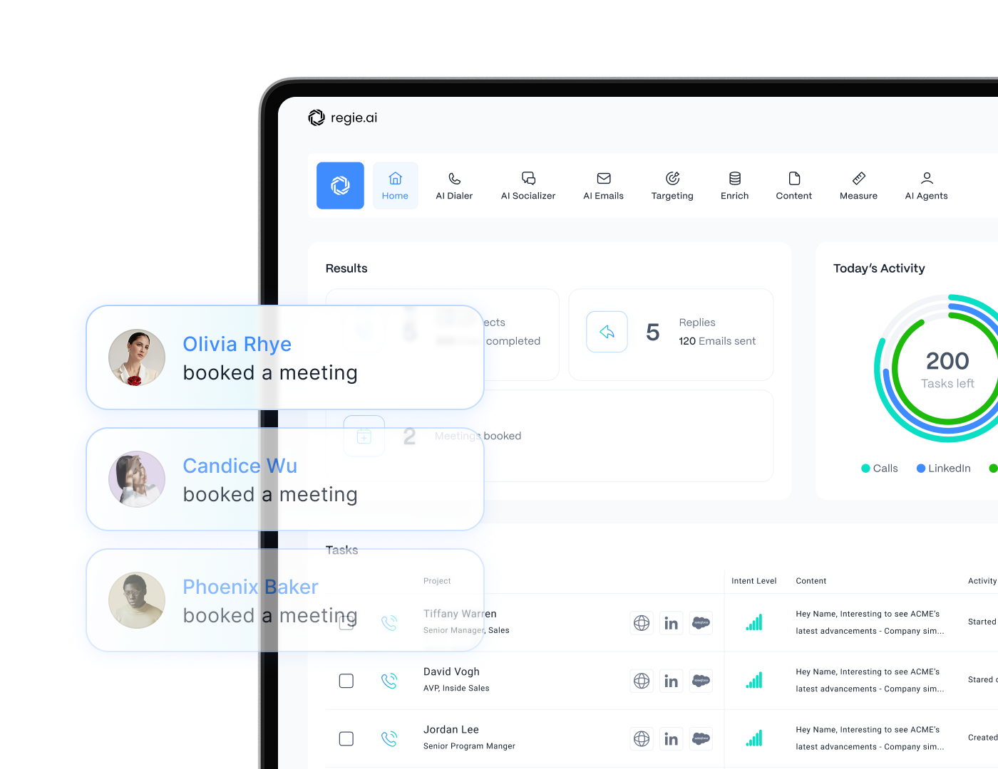 Regie AI dashboard