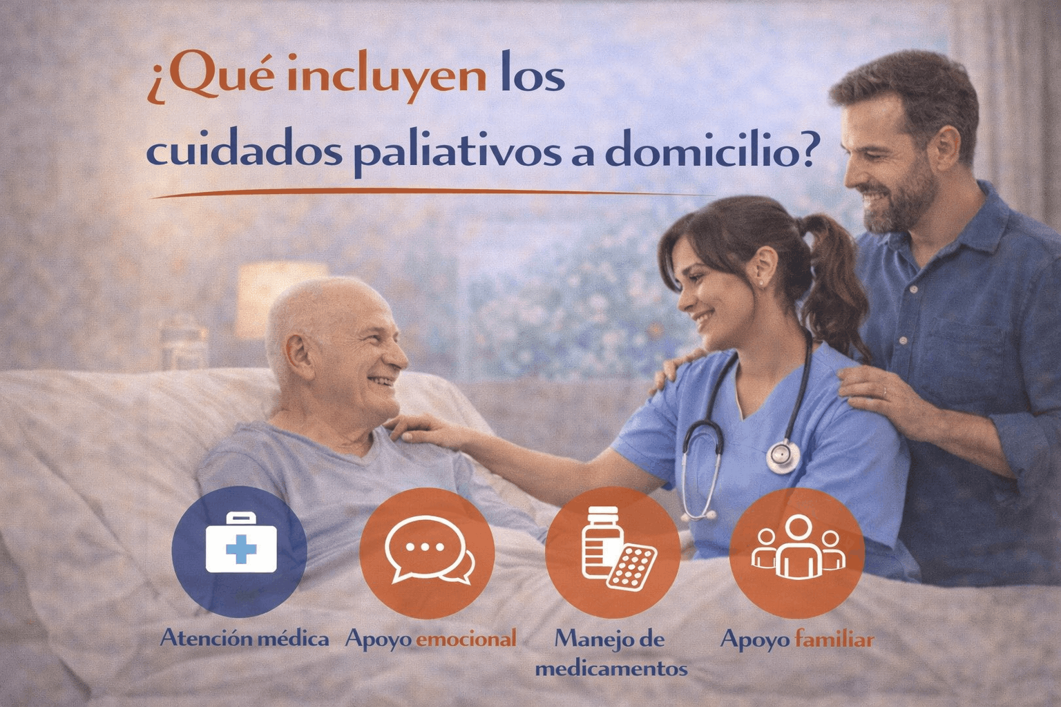 ¿Qué incluyen los cuidados paliativos a domicilio?