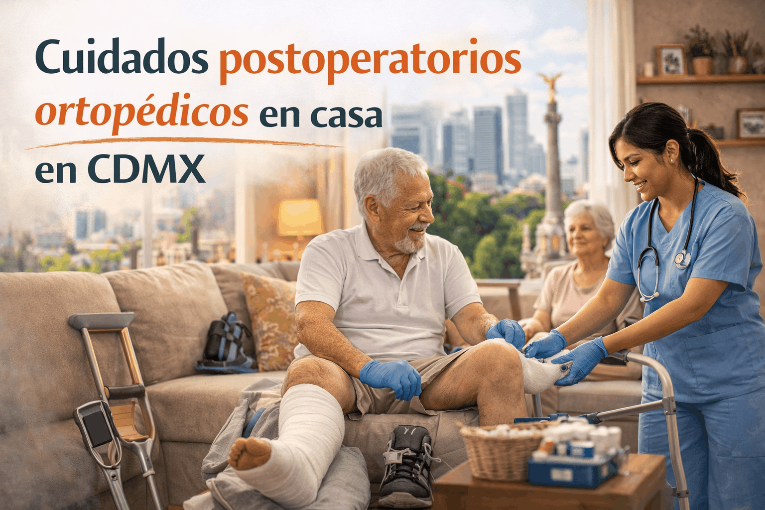 Cuidados postoperatorios ortopédicos en casa en CDMX
