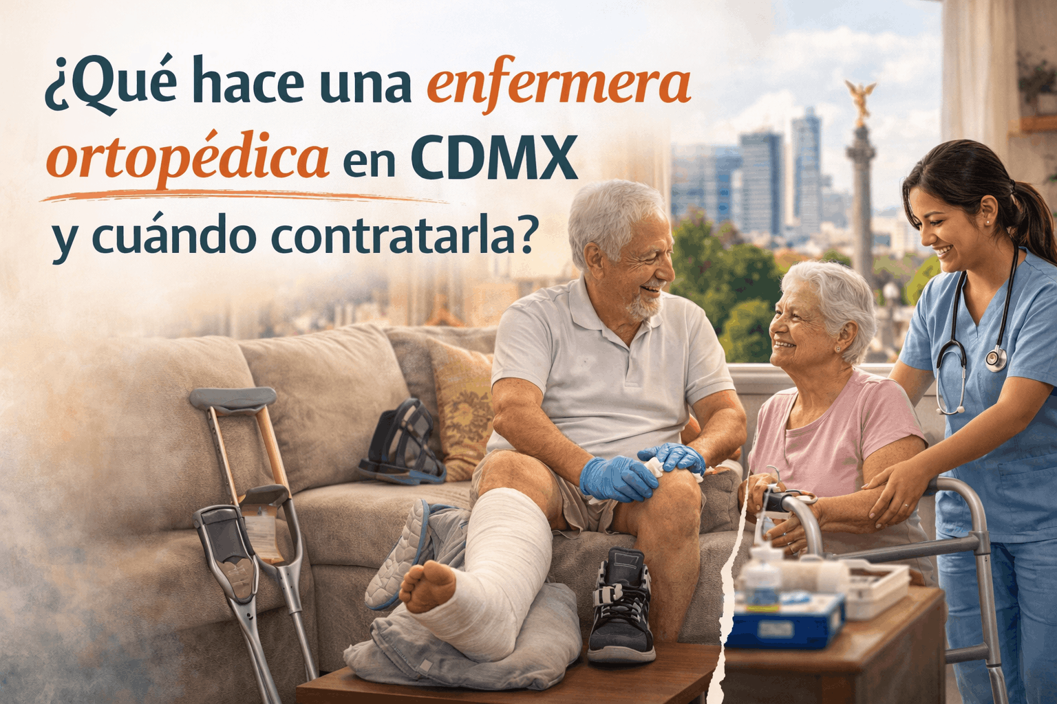 ¿Qué hace una enfermera ortopédica en CDMX y cuándo contratarla?