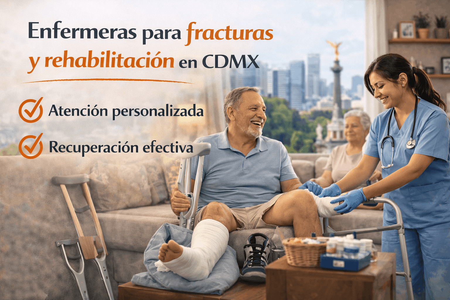 Enfermeras para fracturas y rehabilitación en CDMX