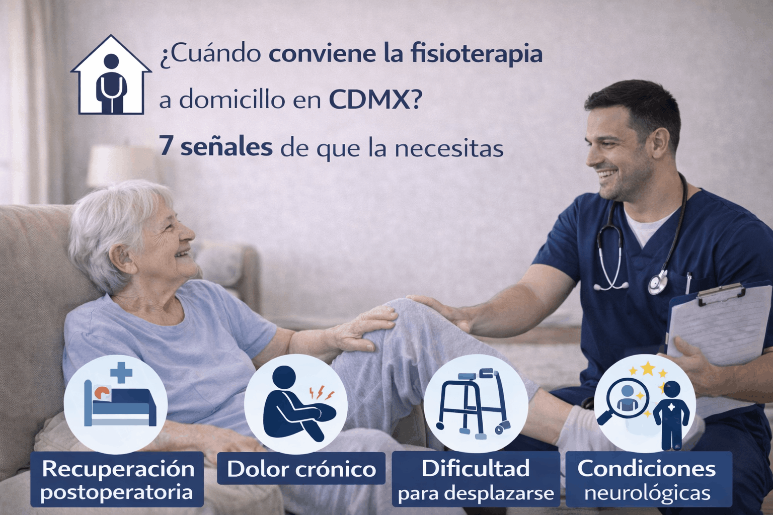 ¿Cuándo conviene la fisioterapia a domicilio en CDMX? 7 señales de que la necesitas