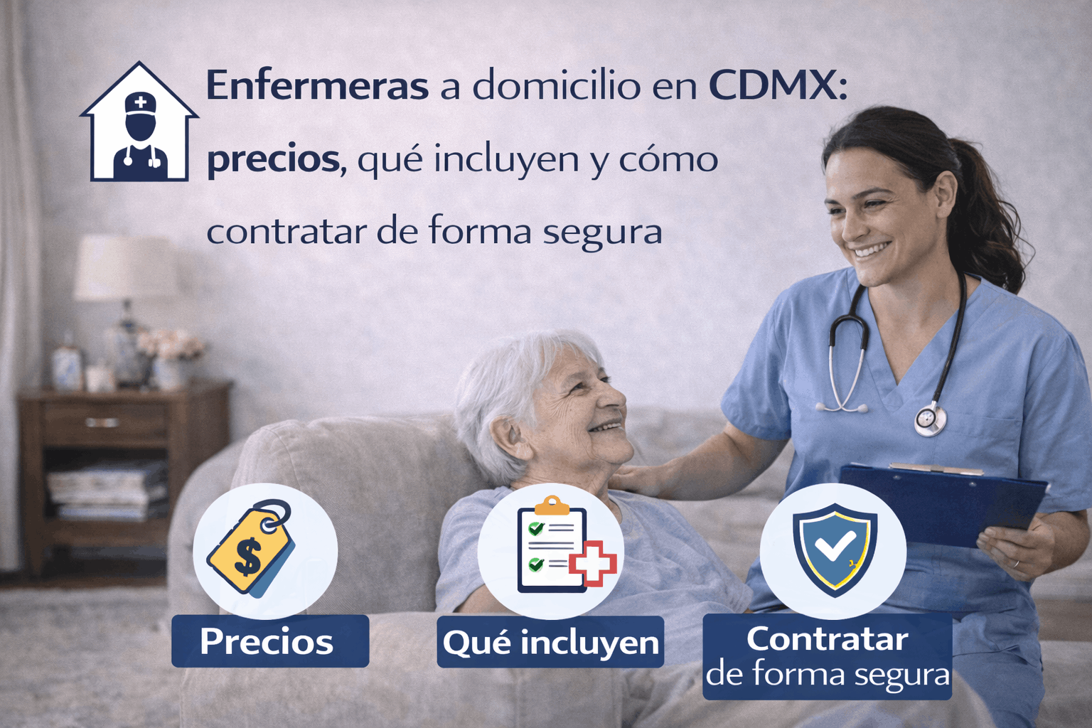 Enfermeras a domicilio en CDMX: precios, servicios y contratación segura