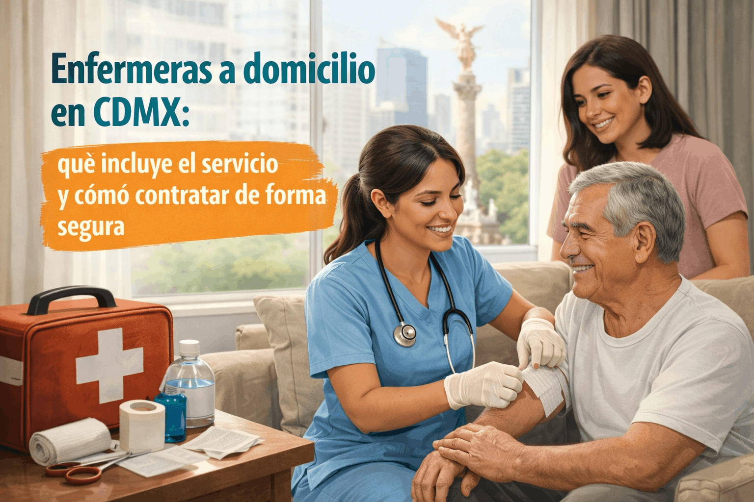 Enfermeras a domicilio en CDMX: qué incluye el servicio y cómo contratar de forma segura