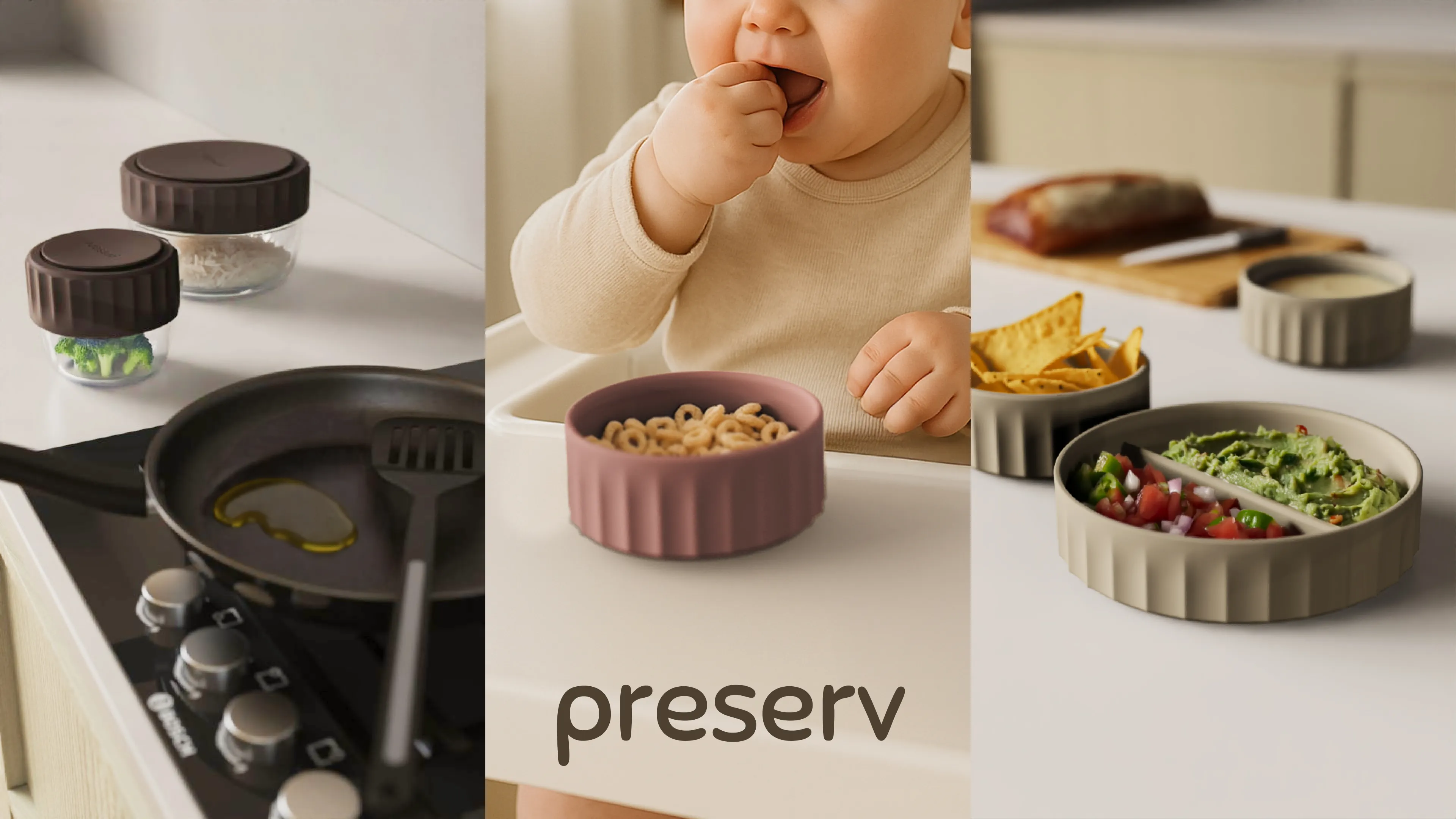 Preserv containers in a kitchen