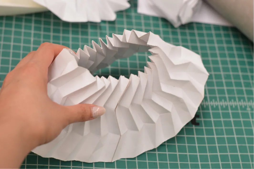 Testing a paper fold pattern