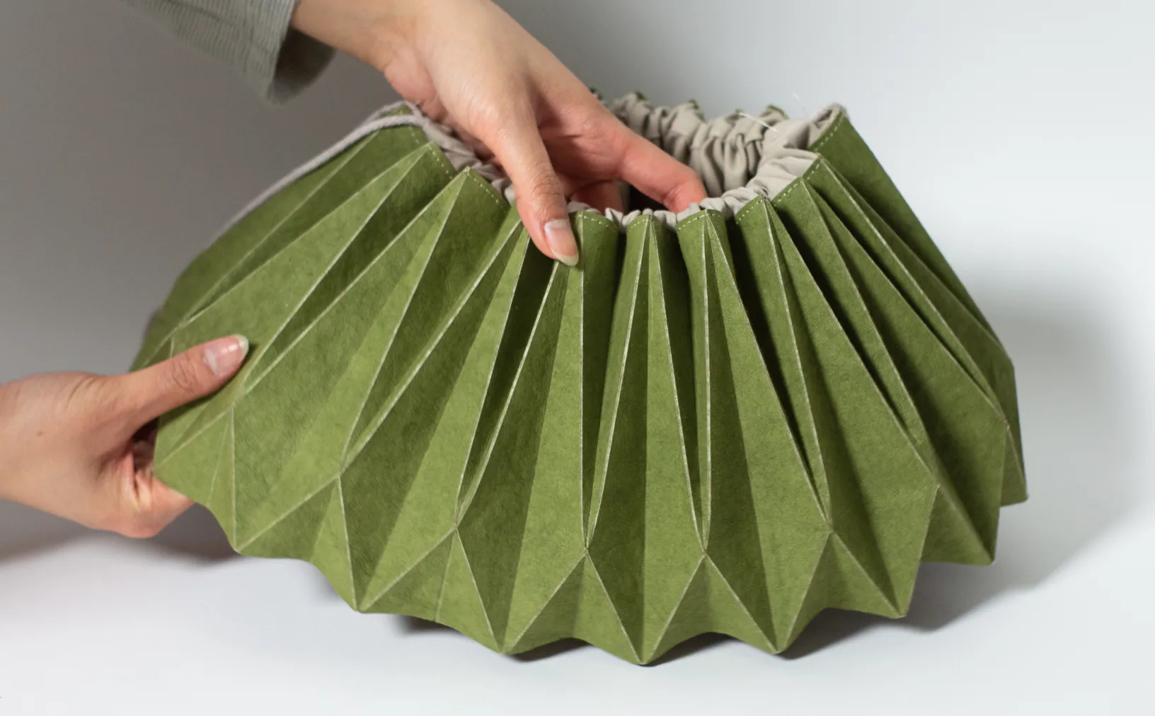 Enfold bag being opened