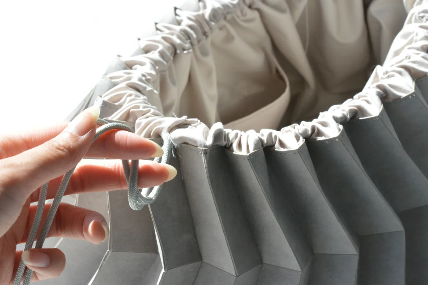 Pulling the mockup drawstrings
