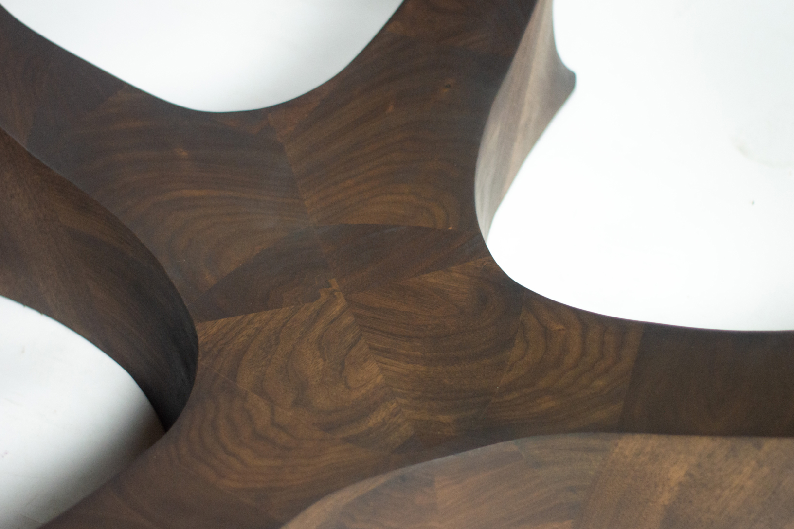 Underside of the walnut base