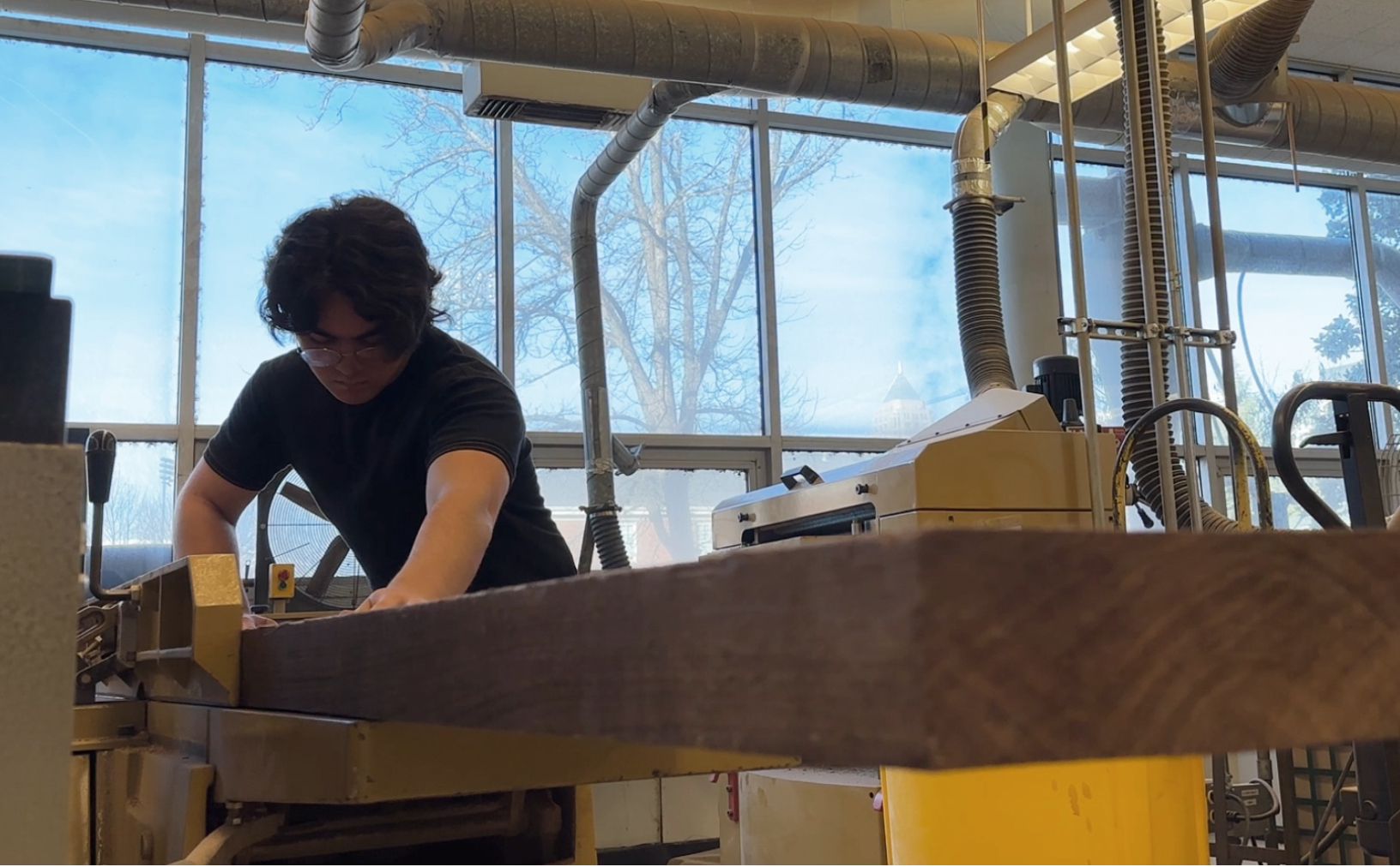 Planing walnut stock