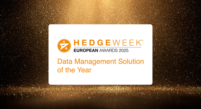 hedgeweek data management of the year award logo for opensee