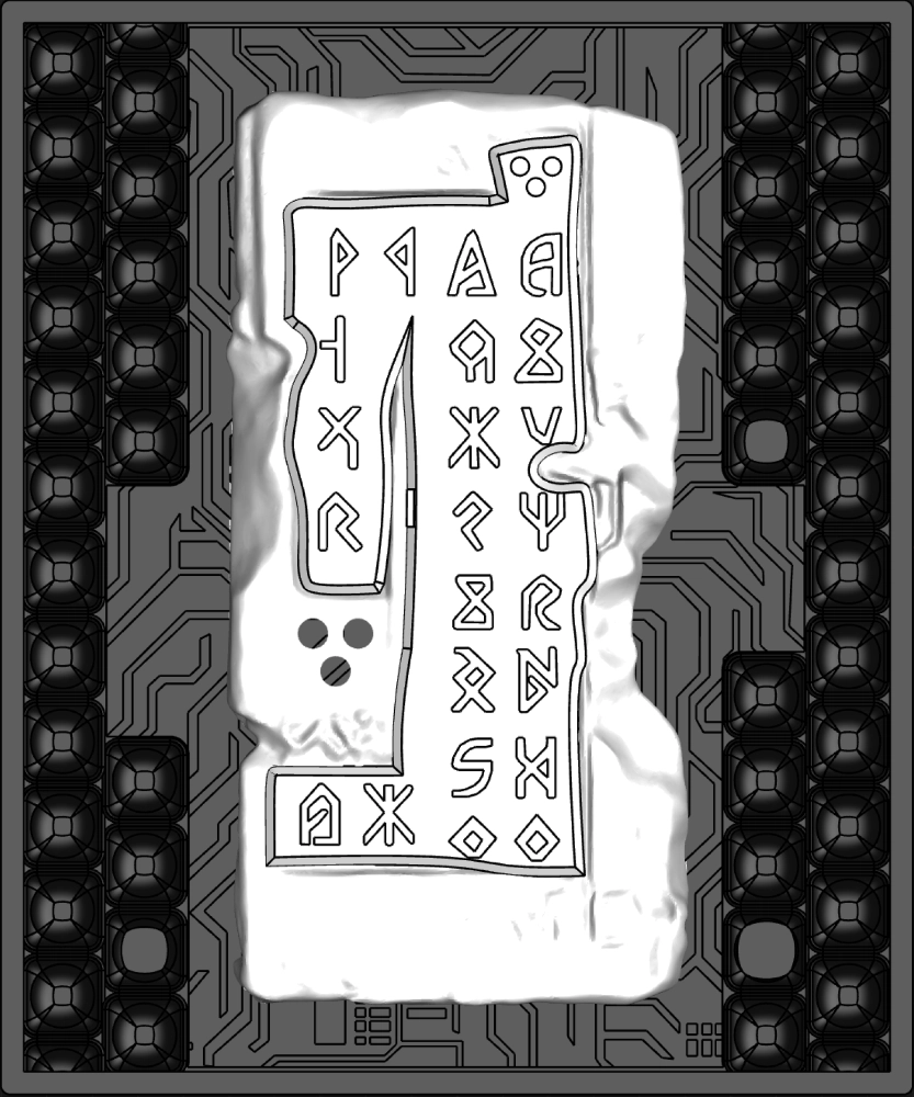 Ancient stone tablet with undeciphered script, possibly predating Sylarii civilization.