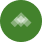 Green circular icon with four upward-pointing white diamonds forming an arrow shape.