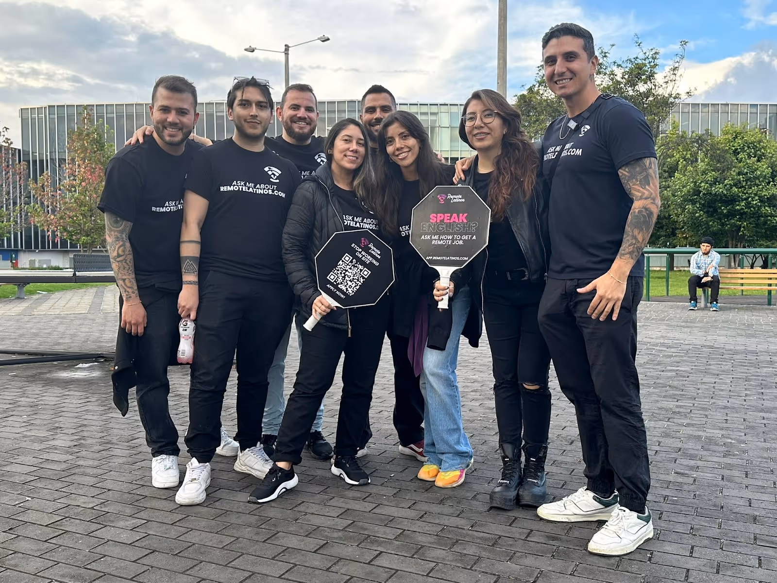 Hiring Latin American Remote Workers is the best choice for U.S business. A Happy remote team promoting remote work. Remote Latinos.