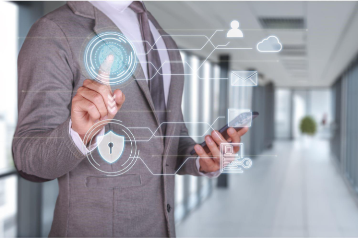 What does antivirus with real-time protection do?