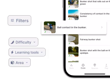 Teech Golf mobile App - improve golf game - gps scorecard - AI golf training