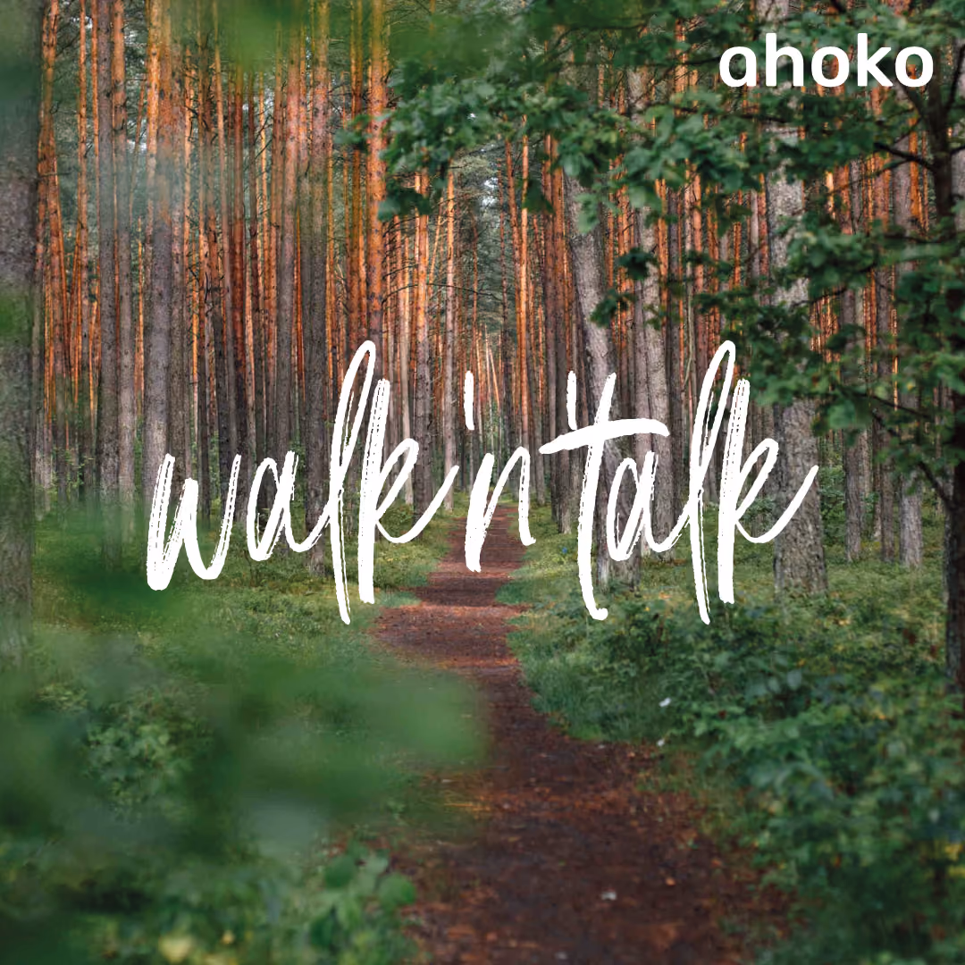general cover of walk'n'talk podcast produced and published by ahoko