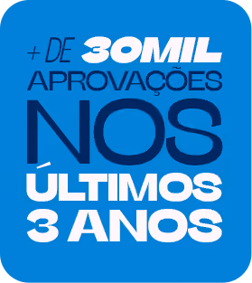 Text stating more than 30,000 approvals in the last 3 years in Portuguese.