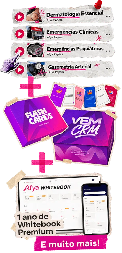 Bônus: 4 cursos Afya Papers, KIT Vem CRM e 1 ano de Whitebook Premium