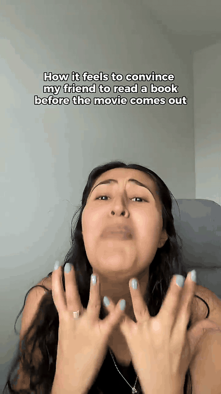 Alibris YouTube Short: convincing a friend to read the book before the movie