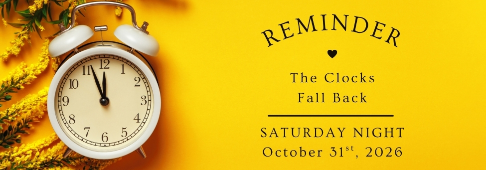 Daylight Savings Ends!