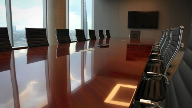 Empty corporate boardroom representing employer decision-making in a California whistleblower retaliation case