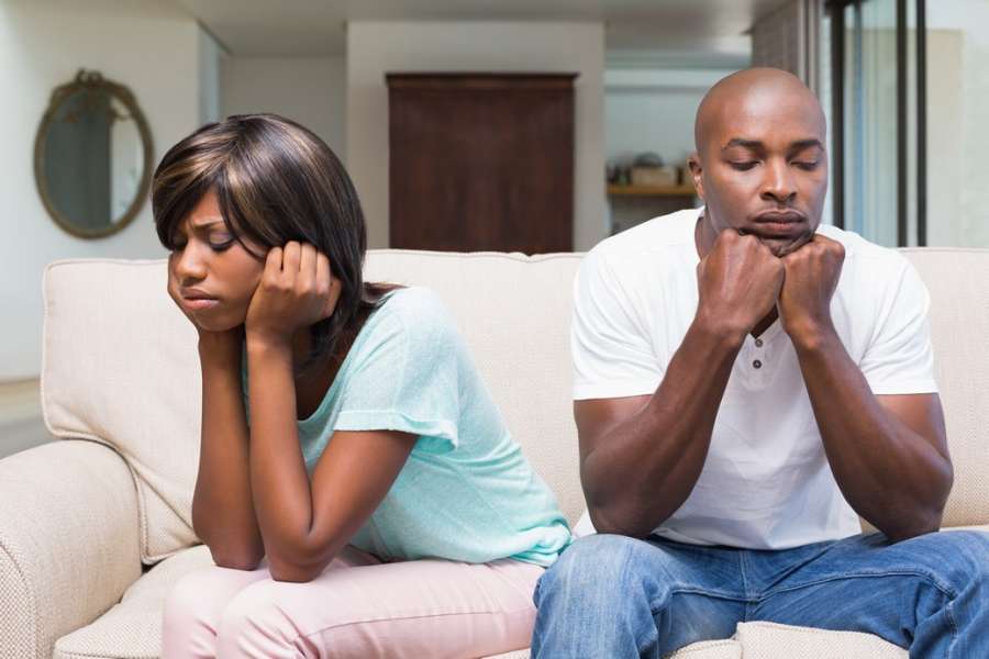 Couple working through a difficult conversation