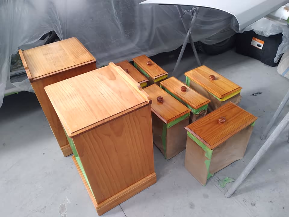 Woodwork refinished