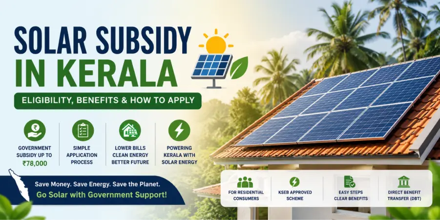 Solar Subsidy in Kerala: Eligibility, Benefits & How to Apply