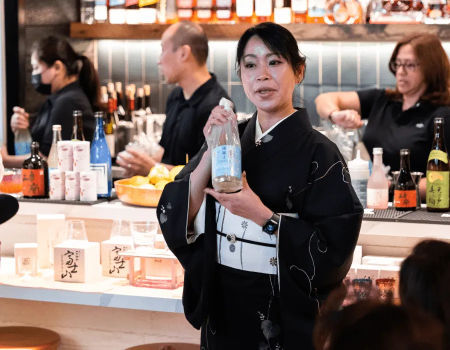 Chef presenting tasting menu