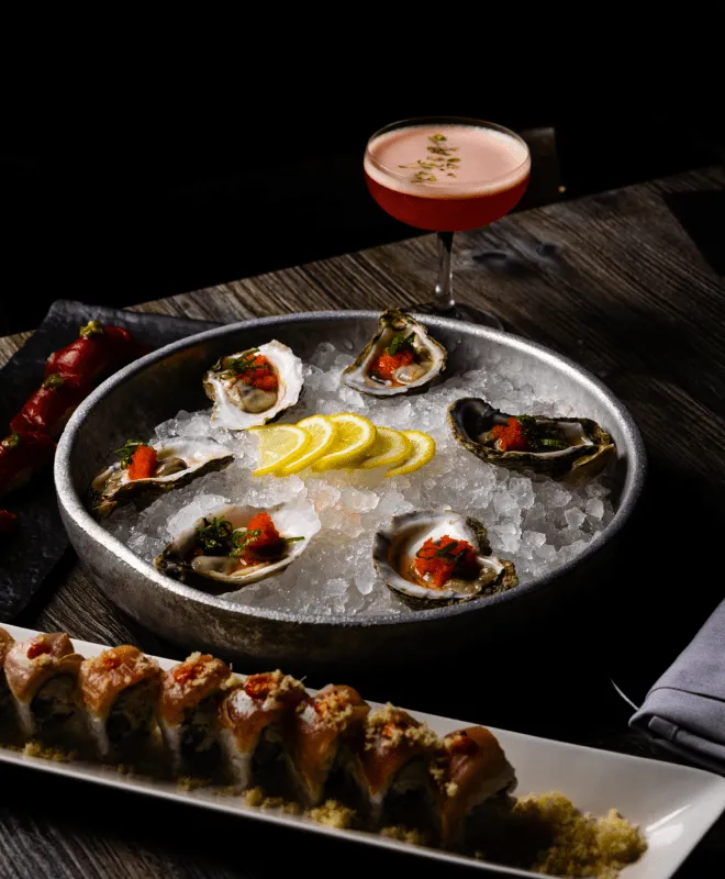 Asian coastal-inspired restaurant at Glass Box SD