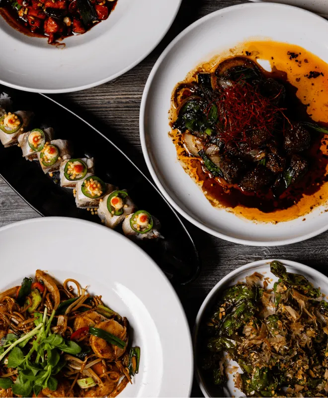 Asian coastal-inspired restaurant at Glass Box SD