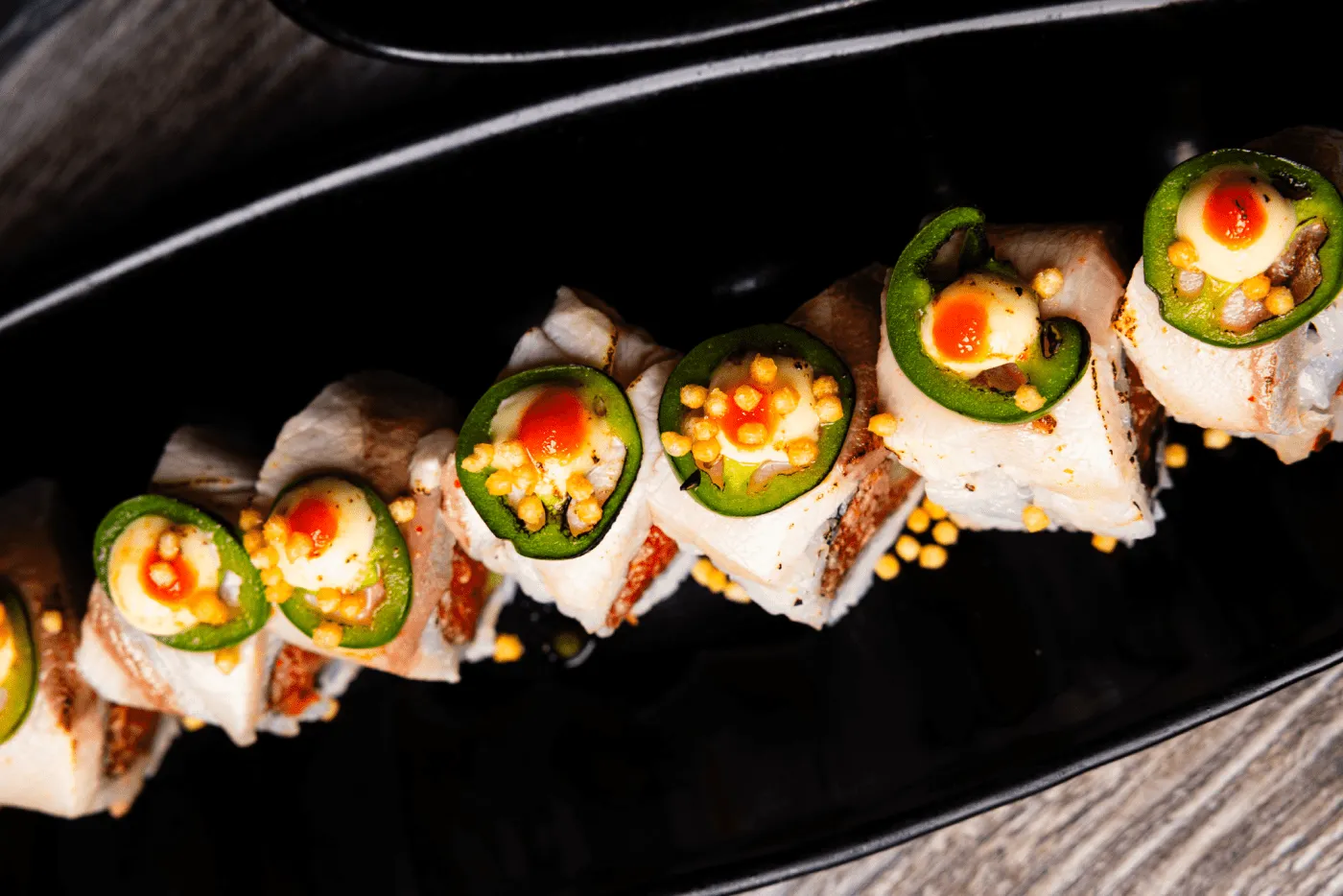 Assorted sushi rolls