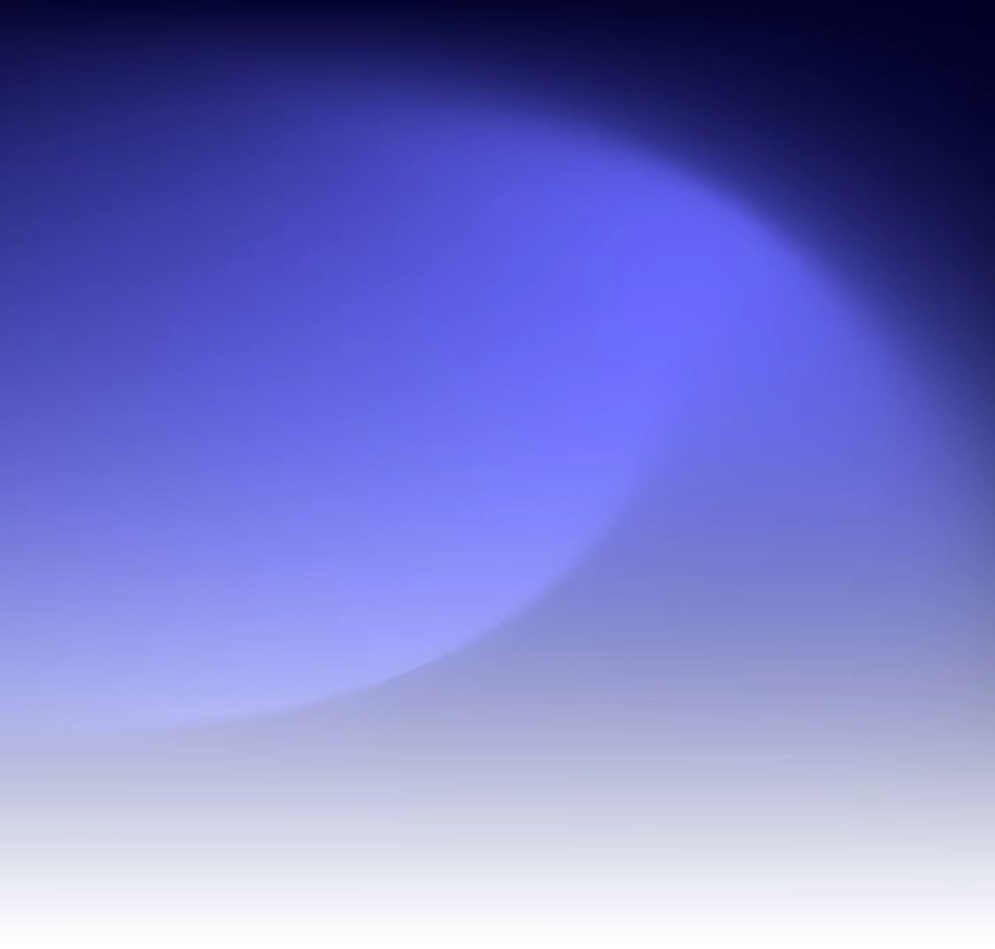 Abstrakter Farbverlauf von Dunkelblau über Blauviolett zu Weiß.