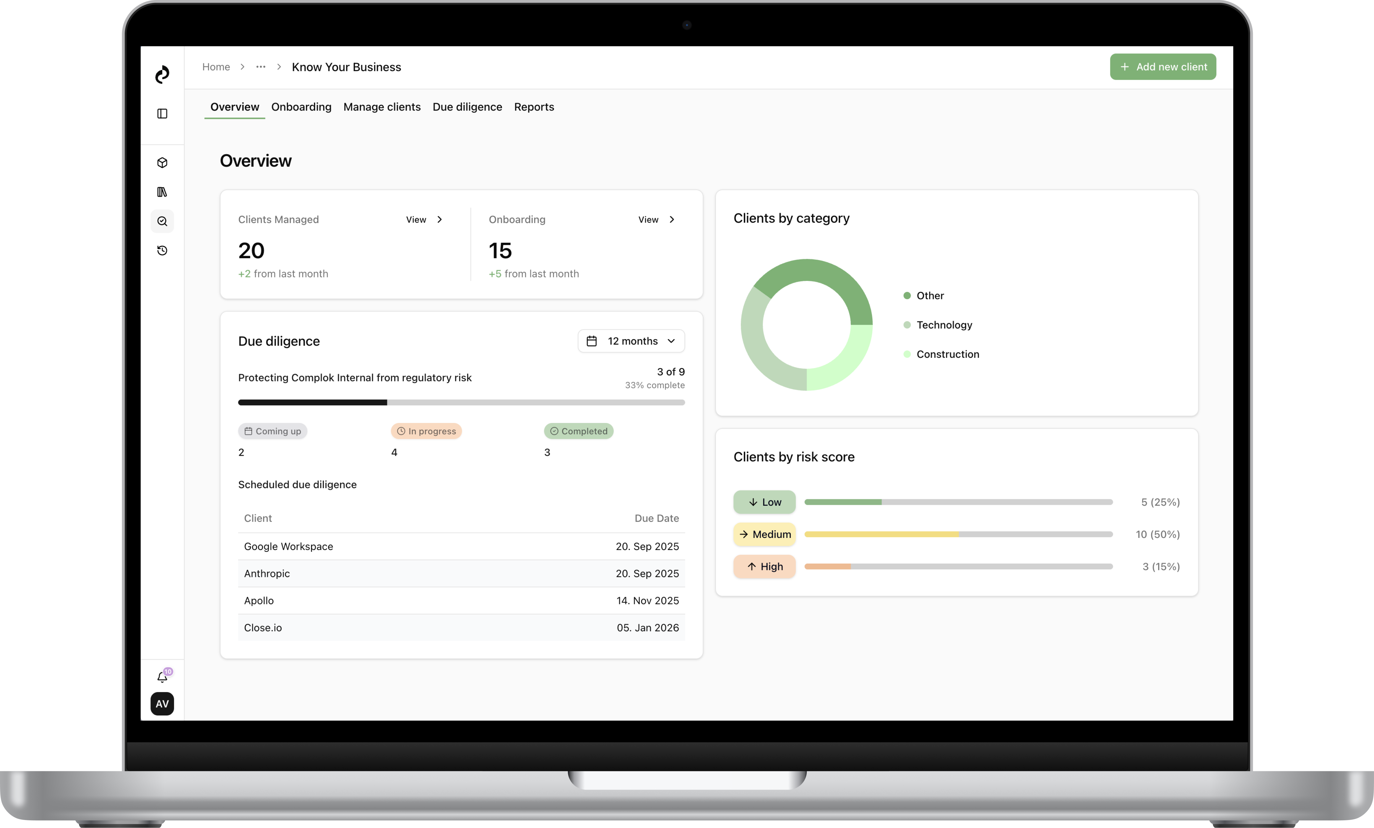 A picture of automatic Compliance Risk Assessment Workflow. 