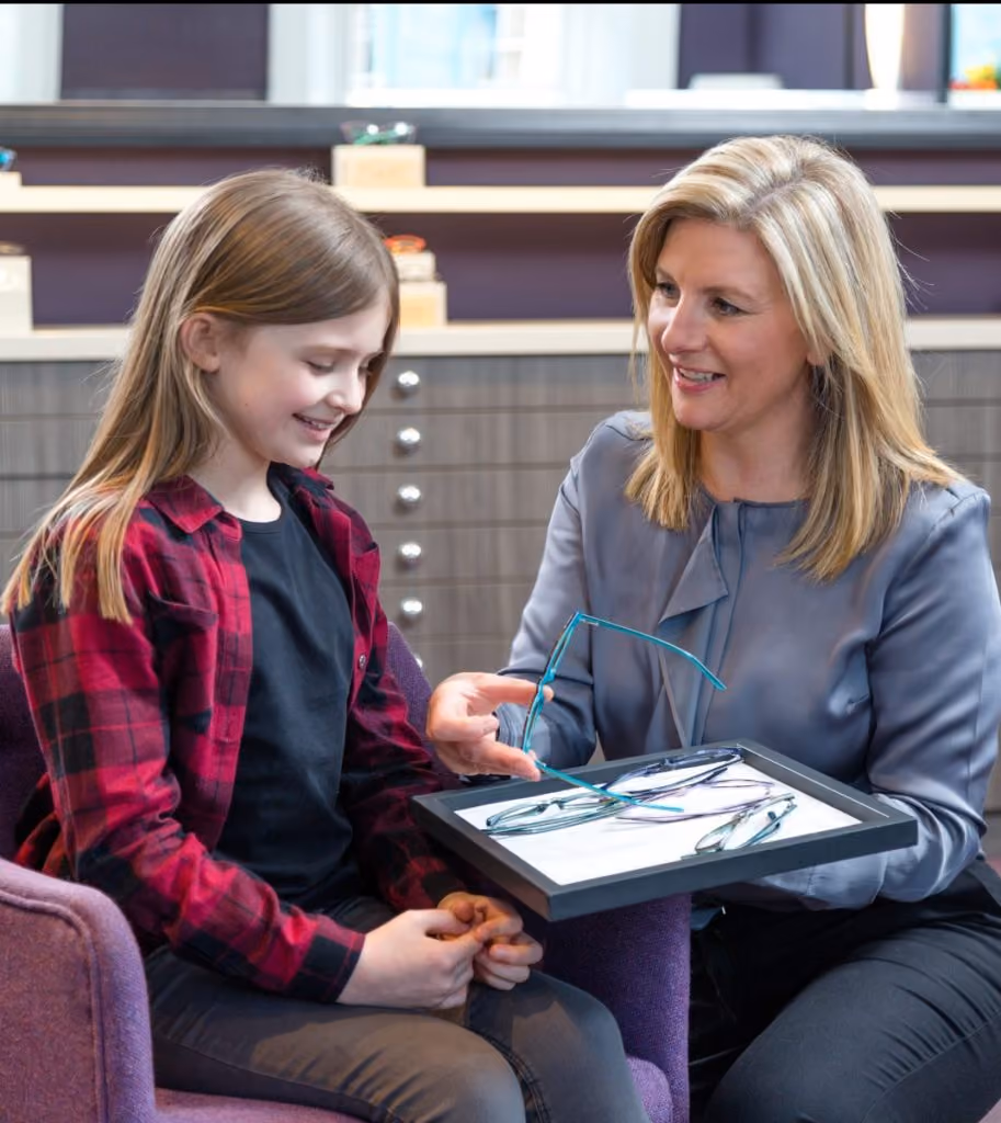 optician with child