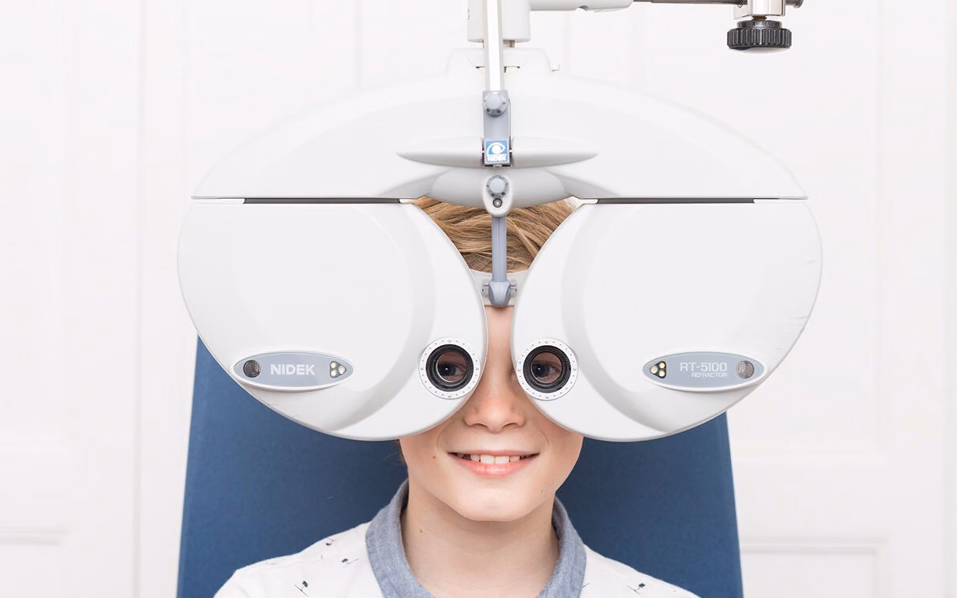 Women Having An Eye Exam Using The Latest Eye Technology