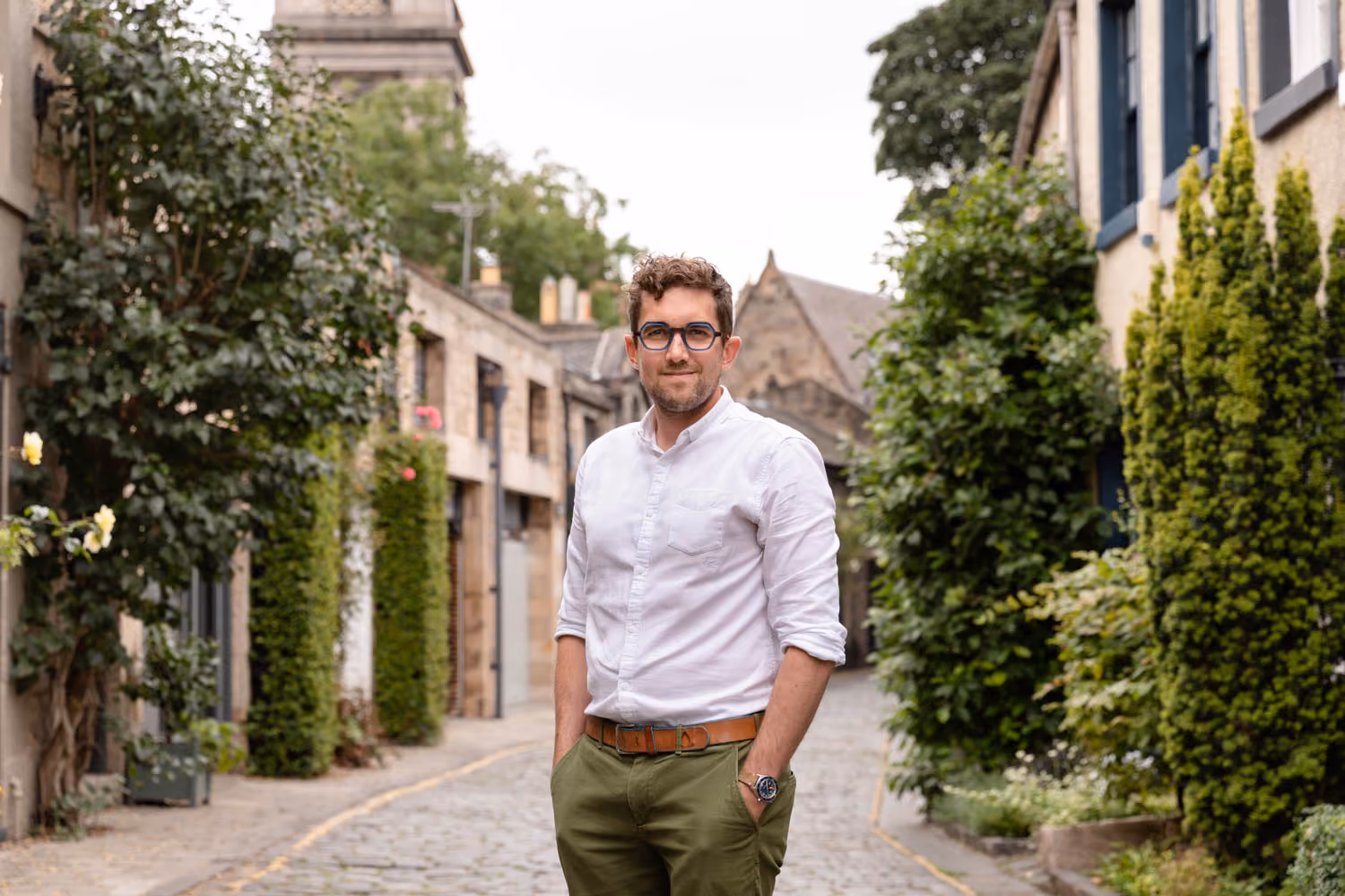 Man Standing Outside Wearing Glasses