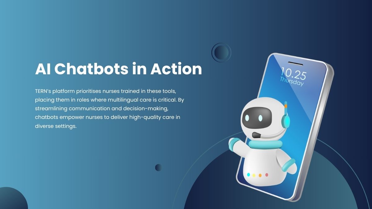 AI chatbot in action assisting with real-time healthcare recruitment and nurse screening