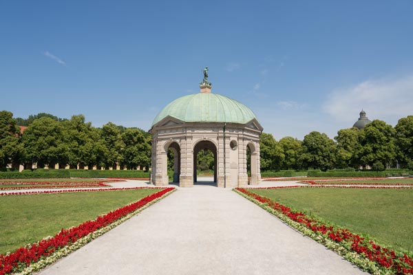 Dianatempel in Munich's Hofgarten on a sunny day